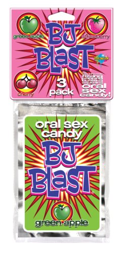 Bj Blast Oral Sex Candy 3 Pack: Strawberry Cherry And Green Apple