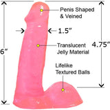 Basix Rubber Works 6-Inch Dong, Pink