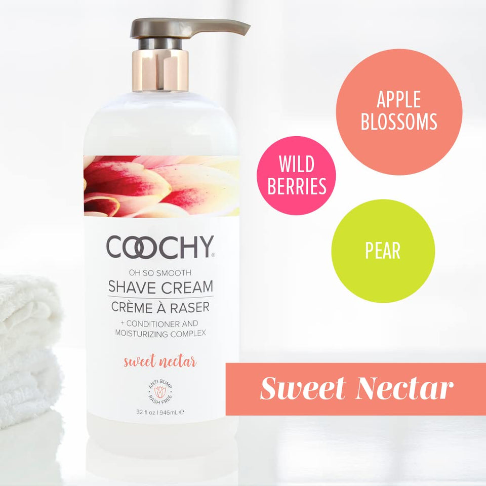 Coochy Shave Cream Sweet Nectar 32 Oz