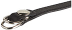 M2M Cock Ring Leather D Ring With Snap Release Black