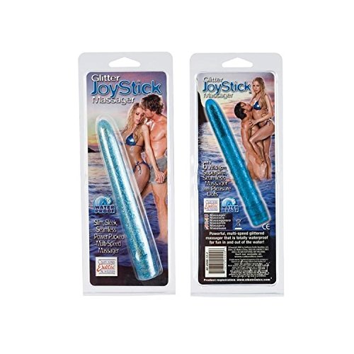 California Exotics Glitter Joy Stick Vibrator, Blue
