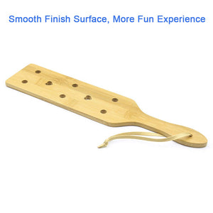 Bamboo Spanking Paddle for Sex Play, 13.4inch Lightweight and Super Durable with Smooth Finish Wood Paddle for Adults