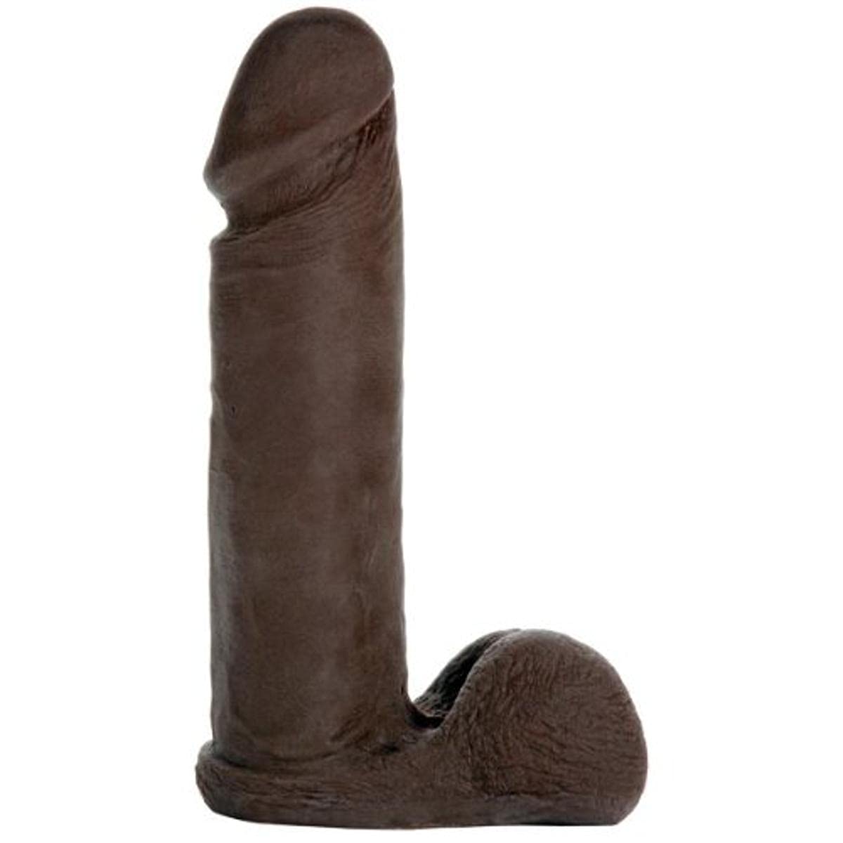 Doc Johnson Vac-U-Lock - The Realistic Cock - ULTRASKYN - 8 Inch - F-Machine and Vac-U-Lock Harness Compatible Dildo - Chocolate