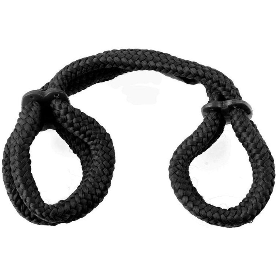 Ff Silk Rope Love Cuffs Black