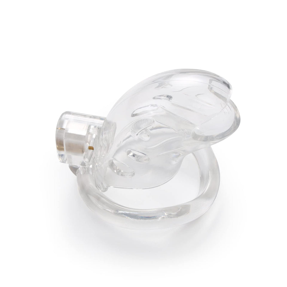 Male Chastity Device Cock Cage - Lock Love Average Size Chastity Cage with 3 Active Rings & Keys Adult Sex Toy for Men PC Plasti