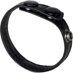 The Macho Collection Adjustable Snap Cock Ring, Black