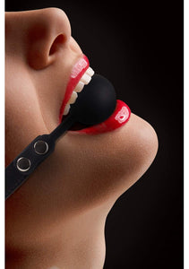 Shots - Ouch Silicone Ball Gag - Black Black