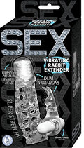 Sex Vibrating Rabbit Extender-Clear