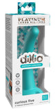 Pipedream Prorducts - Dillio Platinum Collection Curious Five 5 Platinum Cured Silicone Dildo - Teal