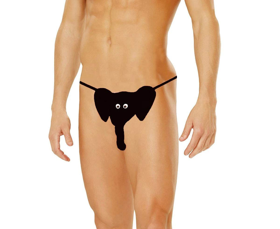 Sexy Mens Underwear Elephant - O/S - Black