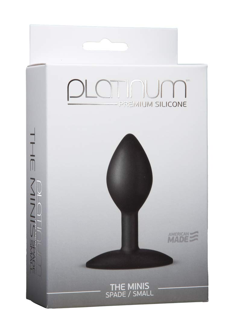 Doc Johnson Platinum Premium Silicone  The Minis  Spade  Small  35 In Long And 13 In Wide  Butt Plug  Petite Anal Toy