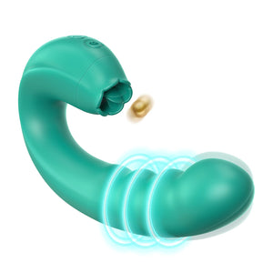 Rotating Vibrator Licking Sex Toys, 3 in 1 Clitorals Stimulator G Spot Vibrator with Rotating Head & Vibrating Tongue Support 10