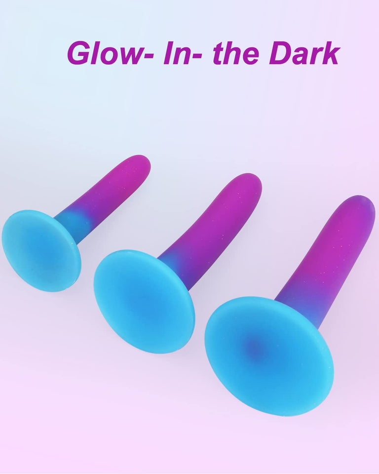 Anal Plug Trainer Kit:3PCS Silicone Butt Plugs Soft Anal Sex Toys Kit, Waterproof Anal Plugs Trainer Set for Adult Starter Begin