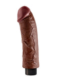 King Cock 8In Vibrating Cock Brown