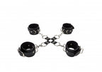 Ouch Leather Hand And Leg Cuffs, Black
