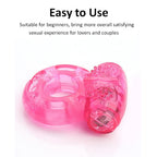 2 Pcs Vibrating Clitoral Stimulator Cock Ring, Silicone Penis Ring with Vibrator Ejaculation Delay Erection Enhance Adult Erotic