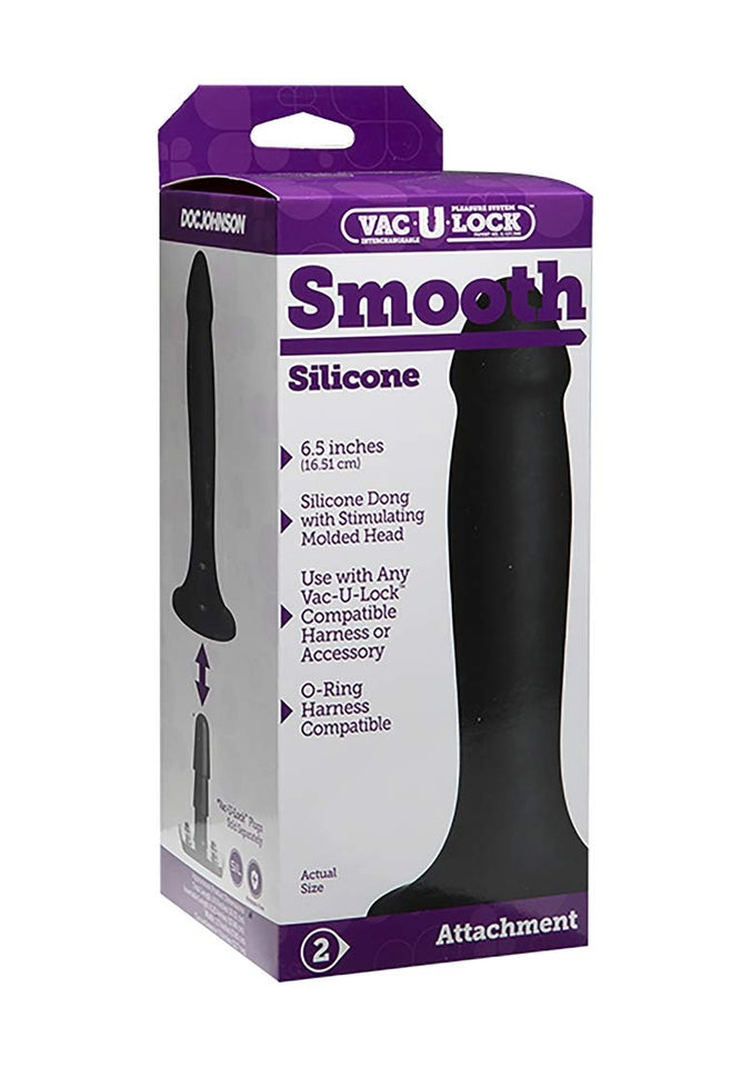 Vac-U-Lock Smooth Silicone Black