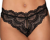 Dg Lace Tenga Open-Crotch Panty Black L