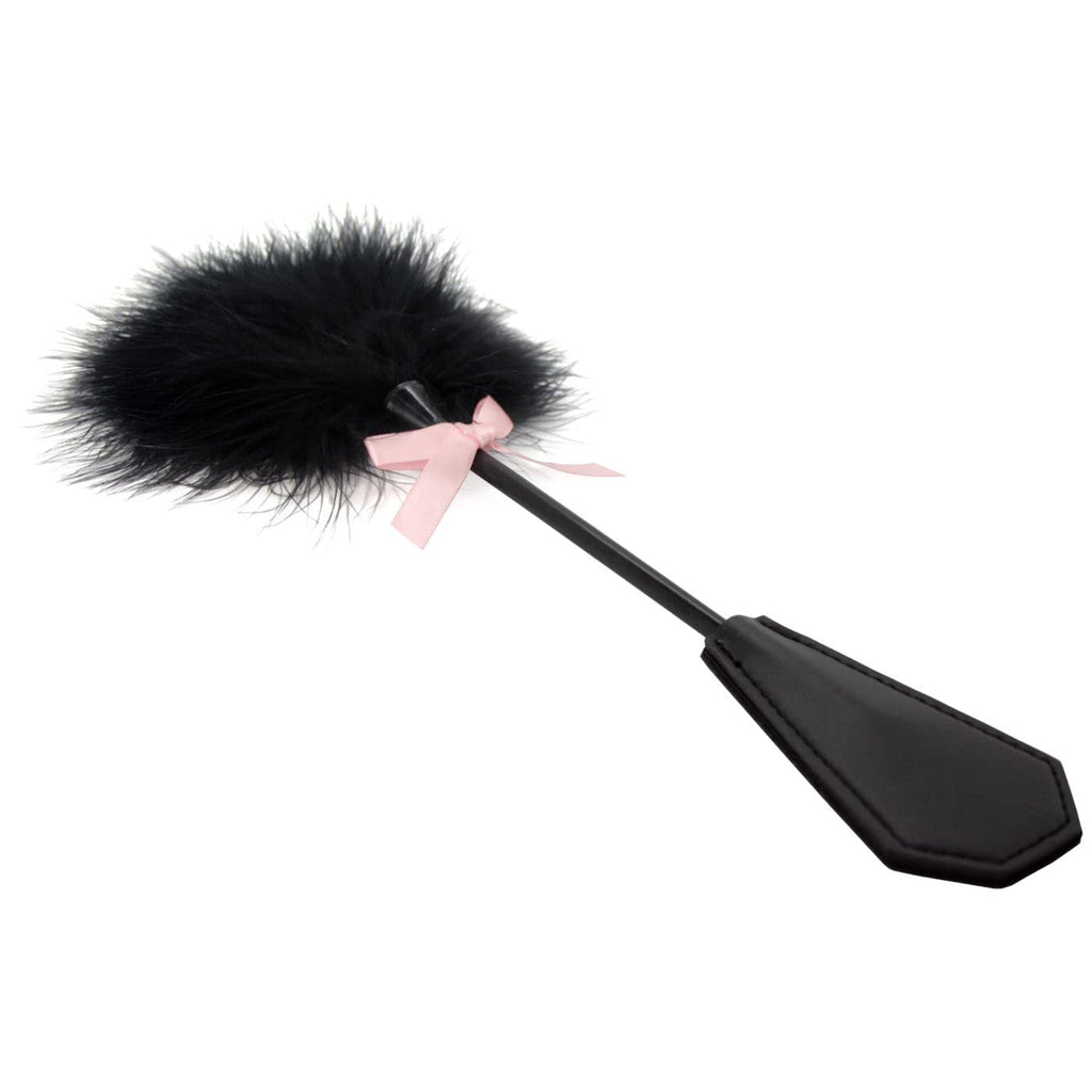 Feather Tickler Toy for Bedroom Play - Soft & Luxurious Feathers - Tease, Tantalize, and Arouse - Spanking Handle - Explore Bond