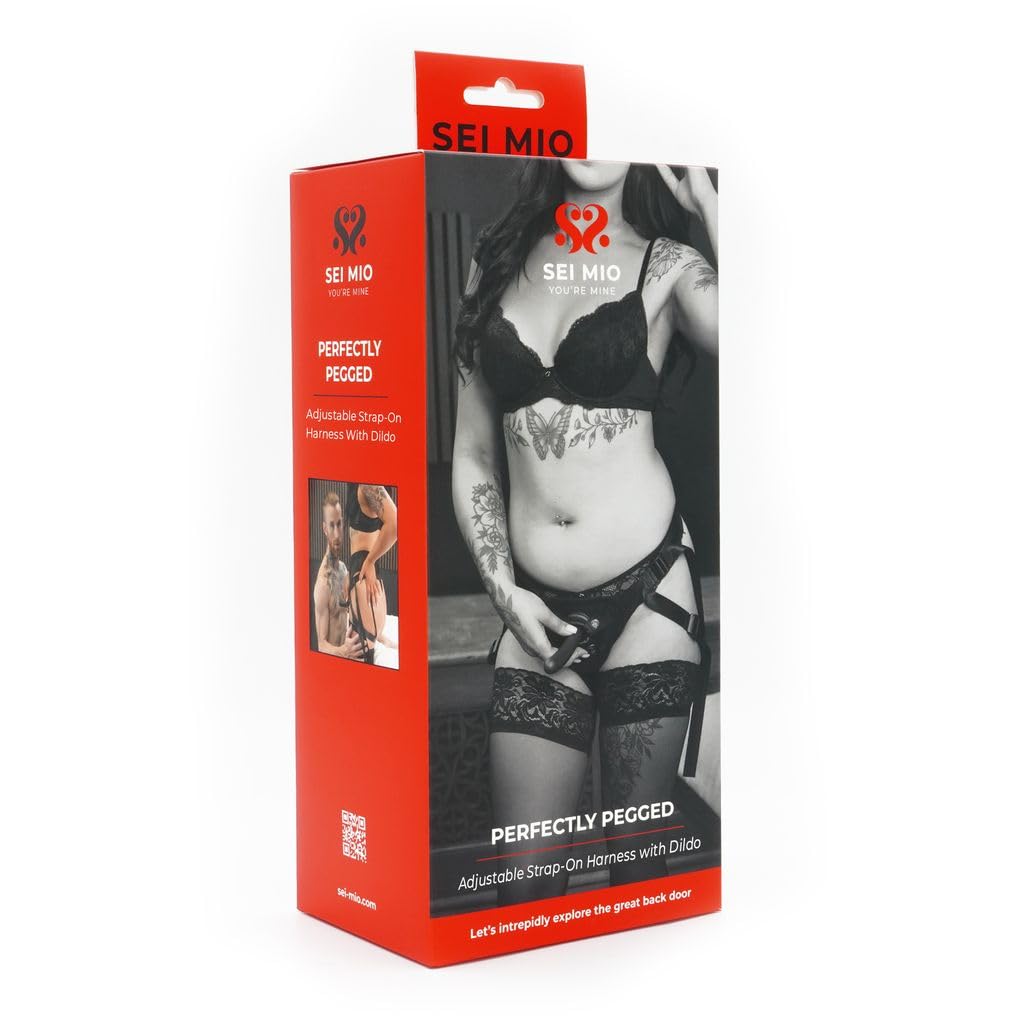 SEI MIO PERFECTLY PEGGED BEGINNERS STRAP ON HARNESS AND 5 DILDO