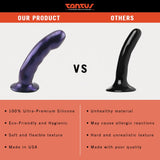 Tantus Sex/Adult Toys Acute Dildo - 100% Utra-Premium Flexible Silicone Harness Compatible, Realistic, G-Spot & P-Spot Stimulation For Anal, Vaginal, Men, Women, Lgbtq - Glossy, Amethyst