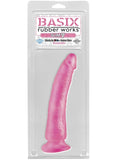 Basix Rubber Works Slim 7-Inch Dong With Suction Cup Pink