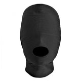Master Series Disguise Open Mouth Hood With Padded Blindfold, Black, 1 Count