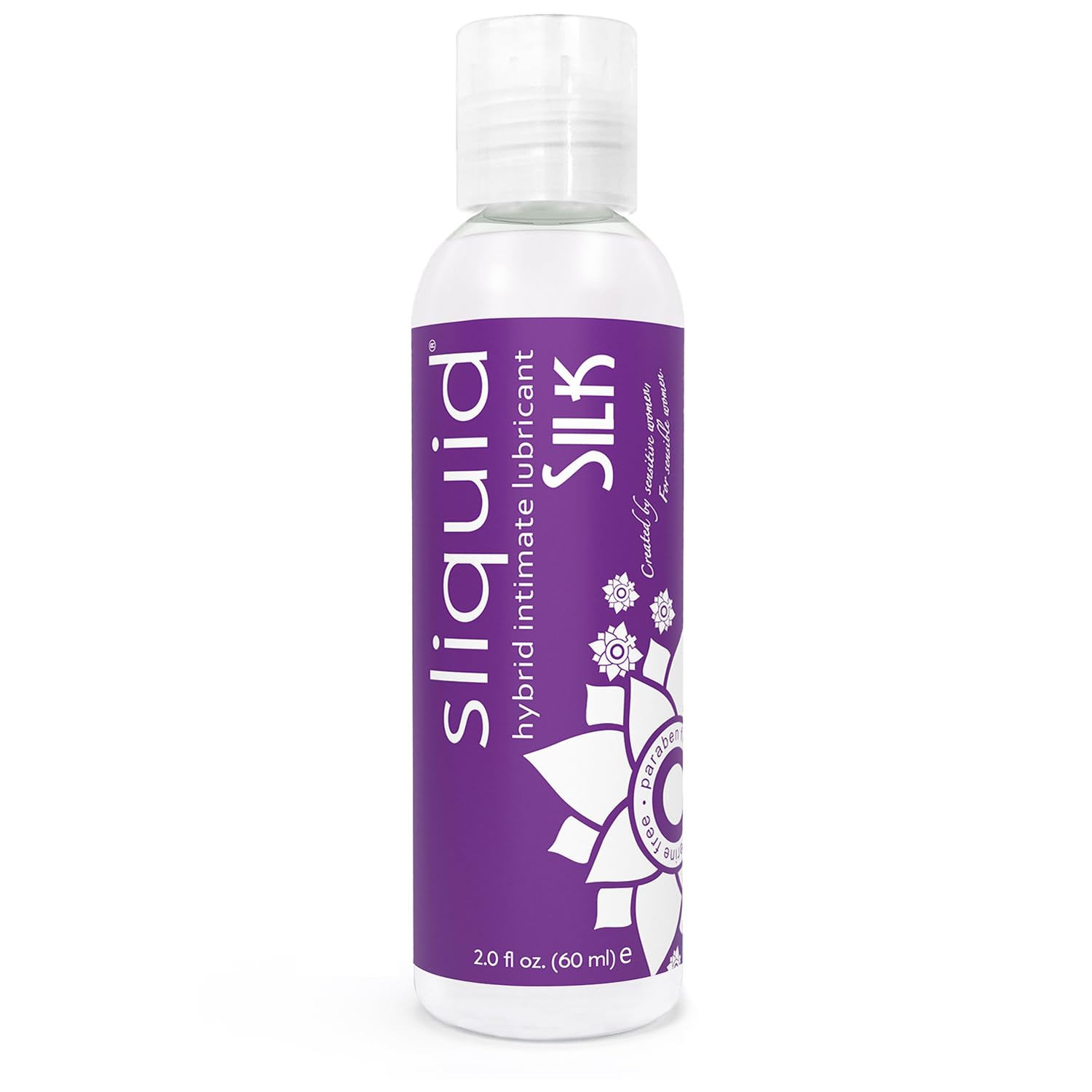 Sliquid Silk Intimate Lubricant, Travel Size - Silicone & Water-Based Lube Blend for Women/Men/Couples, Hypoallergenic Lube, Hyb