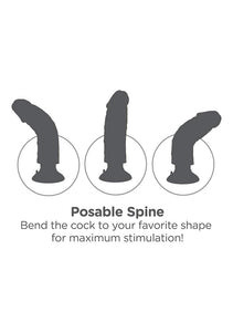 King Cock 8In Vib Cock W/Balls Tan