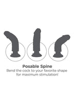 King Cock 6 In Vibrating Tan