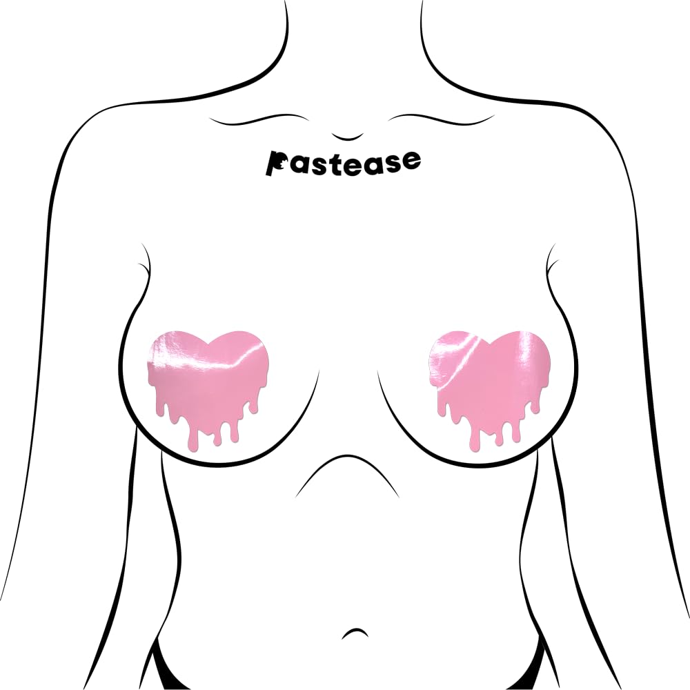 Pastease Faux Latex Baby Pink Melty Hearts