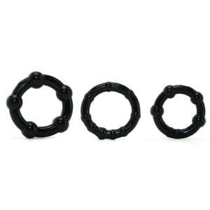 Ram Beaded Cockrings - Black