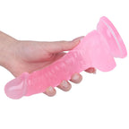 7.5 '' Realistic Big Dildo,Flexible Penis with Curved Shaft and Balls for Vaginal G-spot and Anal Play, Body-Safe Material Silic