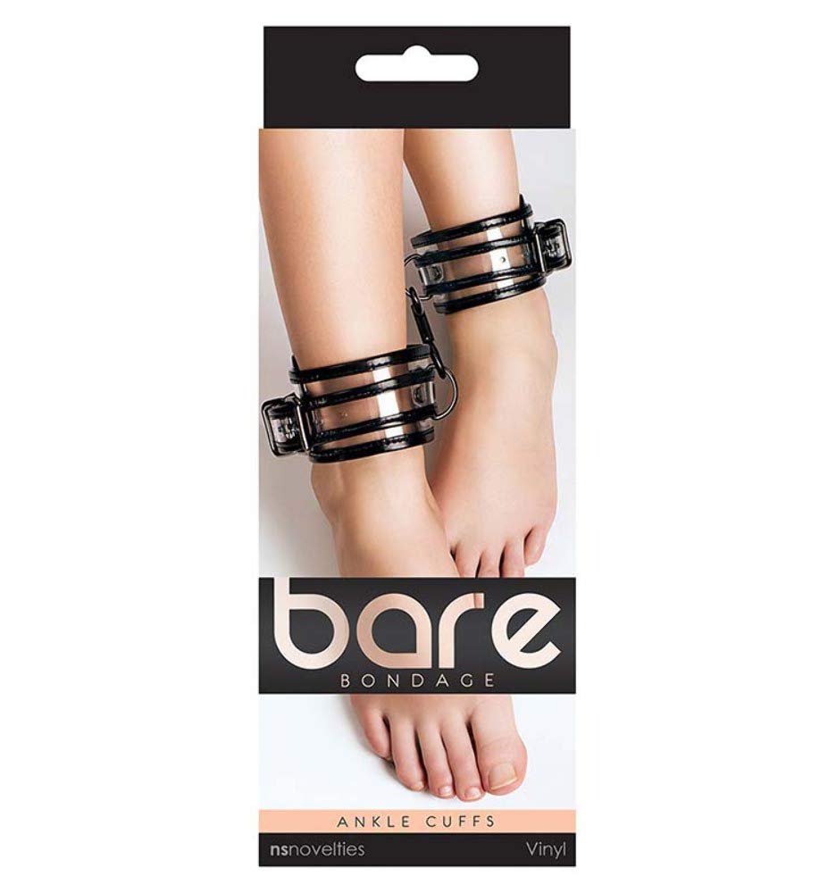 Ns Novelties Bare Bondage Vinyl Ankle Cuffs, Clear