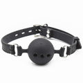 CLROY Breathable Black Silicone Sex Ball Gag, BDSM Restraints Sex Toys Bondage Gag for Sex (Color-4)