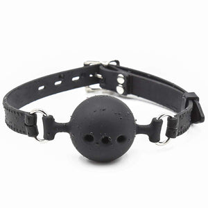 CLROY Breathable Black Silicone Sex Ball Gag, BDSM Restraints Sex Toys Bondage Gag for Sex (Color-4)