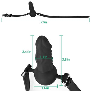 Sex Factory Mouth Ball Gag Wear Adjustable Dildo Penis Mouth Sex Toys Adjustable Leather Straps Strap Lock Sex Games SM Bondage