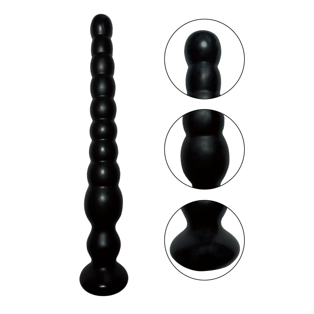 Long Anal Beads Sex Toys with 10 Anal Balls Ultra Soft Anal Chain Anal Plug with Strong Suction Cup Flexible Butt Plug Anal Bead