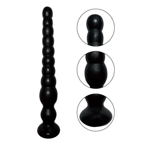 Long Anal Beads Sex Toys with 10 Anal Balls Ultra Soft Anal Chain Anal Plug with Strong Suction Cup Flexible Butt Plug Anal Bead