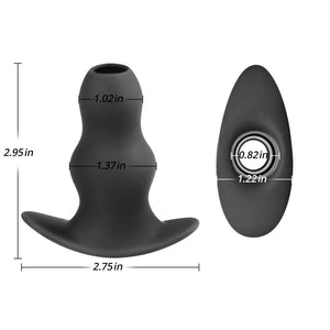 Douches Enema Anal Plug, Silicone Hollow Peep Vaginal Anal Dilator with Narrow Flared Base for Comfortable Wearing, Anchor Butt