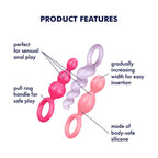 Satisfyer Booty Call Plugs | 3-Piece Silicone Plug Set | 13.5-14 Cm | Waterproof (Ipx7) | Skin-Friendly Silicone | Sex Toy For B