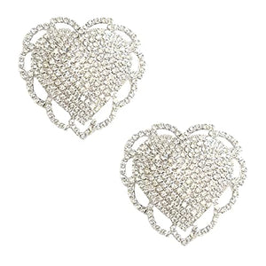 Neva Nude Pasty Hearts Jewel White