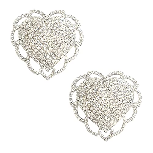 Neva Nude Pasty Hearts Jewel White