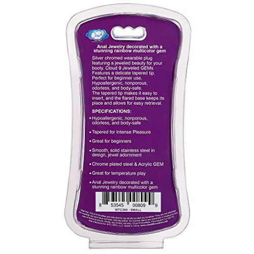 Cloud 9 Novelties Cloud 9 Novelties Gems Silver Chromed Anal Plug, Small