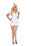 Elegant Moments Sexy Women'S Head Nurse Uniform Adult Roleplay Costume, Medium, White