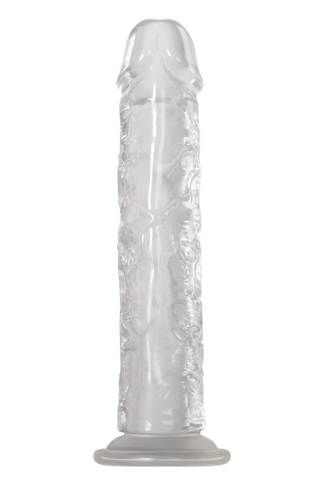 Adam & Eve Crystal Clear Dong, 8 Long | Realistic, Waterproof Dildo Made From High Transparency Tpe | 6 Insertable, 1.6 Wide | Compatible With Strap On Harness And Water Based Lubes