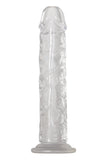 Adam & Eve Crystal Clear Dong, 8 Long | Realistic, Waterproof Dildo Made From High Transparency Tpe | 6 Insertable, 1.6 Wide | Compatible With Strap On Harness And Water Based Lubes