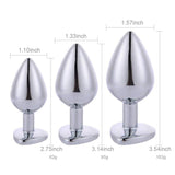 3 Pcs Stainless Metal Anal Butt Plugs Heart Shaped Jewelry Anal Trainer Toys Unisex Valentine 's/Birthday Gift for Lover Romi