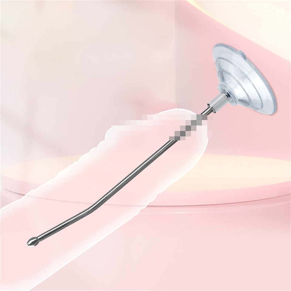 Catheter Plug Smooth Urethra Expansion Suction Cup Urethral Plug Metal Urethral Dilator SM Adult Sex Toys(L)