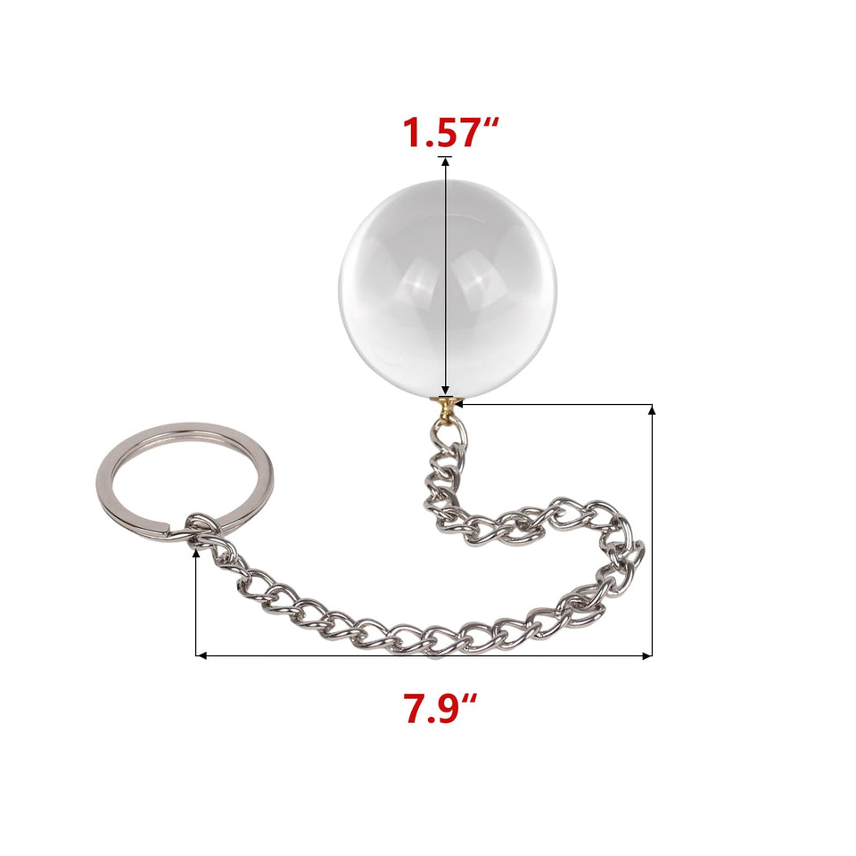 Anal Ball Plugs Large Glass Butt Plugs with Metal Safety Chain Anus Dilator Anal Sex Toys for Advanced Women Men (M)
